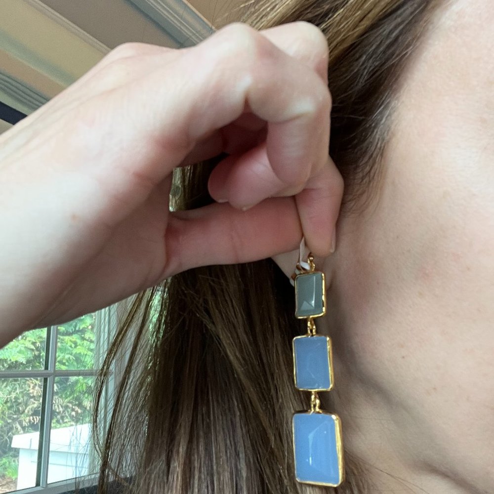 New, Authentic Julie Vos Tiered Earrings
